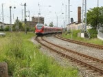 RE13013 von Rostock Hbf nach Sassnitz bei der Ausfahrt im Rostocker Hbf.(20.05.2011)