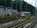 Eine RegioTram erreicht in wenigen Metern Kassel Hbf. (25.07.2009)