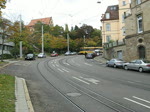 U15 in Stuttgart zwischen den Haltestellen Eugensplatz und Heidehofstrae (18.10.09)