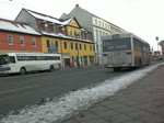 Die Straenbahnlinie 4 nach Jena-Ost  nahe der Haltestelle Stadtzentrum.(17.2.2010)