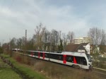 Wegen Bauarbeiten verkehrt der RE 19 zwischen Düsseldorf und Duisburg über die Wedauer Strecke. Die Aufnahmen entstanden am 14. März 2017 in Lintorf.