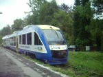 Bayrische Regiobahn, Ausfahrt in Riederau am Ammersee. 16.05.09