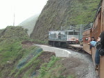 Rckfahrt von Sibambe nach Alaus an der Teufelsnase mit dem Touristenzug der ecuadorianischen Eisenbahn am 13.02.2011.
