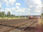 eko-trans--arcelor-mittal 145 CL 001 zieht ein leer Kohlezug durch Eisenh�ttenstadt in Richtung Guben. 07.06.08