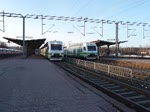 Ausfahrt von Triebzug #6326/6426 der VR-Baureihe Sm4 in Riihimki, 14.3.13
Anschlieend noch ein Schwenk zu den in Riihimki abgestellten E-Loks der Baureihe Sr1.