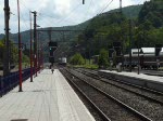 Thalys 4344 aus Richtung Aachen durchfhrt den Bahnhof von Pepinster (B) in Richtung Lttich am 12.07.08.