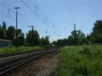 Aus Paris kommend drchfhrt der TGV 9573 nach Stuttgart den Rastatter Bahnhof. Am 17. Juni 2007.