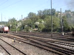 IC-Zuge und IC-Wagen Ein IC von N�rnberg Hbf nach Karlsruhe Hbf, kurz vor dem Bahnhof Aalen, rauscht an einem Dampfzug der Br. 64 419. ' Neues �berhohlt altes' ... :-) Aufgenommen am 09.05.07
