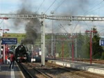 Am Abend des 22.05.2011 verlsst Dampflok 5519 den Bahnhof von Wasserbillig mit Ihrem Sonderzug in Richtung Luxemburg.