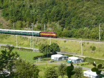 Sonderzug mit Diesellok 1604 und den renovierten Wegmannwagen fhrt am Campingplatz von Clervaux vorbei. 23.06.09