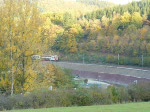 Steuerwagen 015 mit Zug, geschoben von Lok 4014, als RB 3216 am spten Nachmittag, aus Kautenbach in Richtung Wiltz aufgenommen am 09.10.2008.