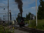 Am 16.06.2013 verlst Lok Nr 8 der Museumsbahn  Train 1900  mit ihrem Zug den Bahnhof von Ptange, um den Anstieg nach Fond de Gras in Angriff zu nehmen.