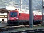 Zwei BR 1116 fahren mit dem EC Maria-Theresia aus Innsbruck Hbf am 23.09.2007