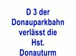 D 3 der wiener Donauparkbahn verlsst am 19.Mai 2011 die Hst. Donauturm.