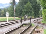 Einfahrt des Flascherlzugs der Stainzer Lokalbahn in Preding-Wieselsdorf, 04.08.2019