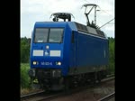 PRESS Eisenbahn-Bau- und Betriebsgesellschaft Pressnitztalbahn mbH 145 023-6 Lz in Richtung Norden durch Radbruch. Aufgenommen am 06.07.2010.