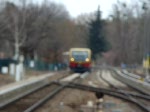S-Bahn Berlin S7 aus Ahrensfelde nach Potsdam Hauptbahnhof hat am 29.03.08 Einfahrt in den Bahnhof Berlin Wannsee.