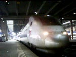 Ausfahrt von Doppeltraktion TGV-POS als TGV9211 nach Zrich HB aus Basel SBB.
