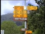 Berner Oberland 2004 (VHS-Archiv) - Von Frutigen laufen wir am 26.05.2004 in Richtung Kandersteg. Die Bauarbeiten fr den Ltschberg-Basistunnel sind in vollem Gange und der Betrieb auf der Ltschbergbahn ist auch nicht zu verachten. Das deutsch-schweizer Prchen aus 485 und 185 begegnet uns am Kanderviadukt und in die Gegenrichtung ist IC 825 unterwegs.