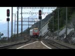 Schweiz 2012 - Am 7.6.2012 begegnet uns an der Ltschberg-Sdrampe dieser Gleismesszug der SBB.