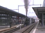 100 Jahre Bodensee-Toggenburg Bahn : die Ec 3/5 Nr 3 mit Jubilumszug in Wil am 11/12/11.