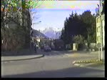 Ortsdurchfahrt eines von einem ABDe 4/4 gefhrten Zugs aus Arosa in Chur am 9. Mrz 1994.