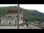 Rhätische Bahn 2008 - Wir treten die  Heimreise  nach Thusis an. Unsere Fahrt führt uns dabei via Sagliains, Klosters, Davos und Filisur. Ge 4/4 II 613 zieht unseren Zug bis Sagliains. 