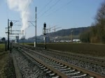 Ein TGV zu Mittagszeit auf der Fahrt nach Zrich kurz vor Aarau.