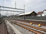 Der neue TGV Duplex 4708 durchfhrt den Bhf. Sissach, diesmal bei Sonnenschein, am 17.3.2012 in Richtung Zrich.