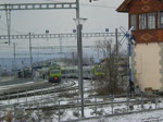 NINA RABe 525 ... und Ltschberger RABe 535 ... als S5 nach Bern in Kerzers. 16.01.2010