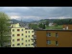 SOB Sudost-Bahn Quer durch die Schweiz - In Herisau �berquert am 11.05.2008 ein Voralpen-Express den Stadtviadukt.