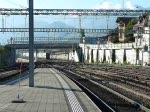 Doppelstock Garnitur kommt von der L�tschbergstrecke in den Bahnhof von ...