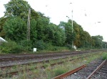 Ein Schienenschotterflug+Gleisstopfmaschiene am 26.8.09 in Ratingen-Lintorf
(Mit Makro Gr��en)  ...