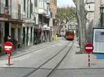 Strasenbahn Soller 12.01.10,S�ller/Mallorca/Spanien,Tram Nr.3 auf der D�s Born in S�ller.