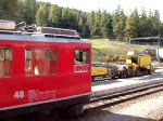 ABe 48+47 verlassen mit einem Regio nach St. Moritz Pontresina ...