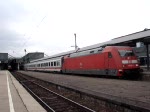 stuttgart-hbf Ausfahrt einer Br.101 mit InterCity. Aufgenommen am 3.Juli 2007
