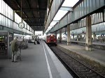stuttgart-hbf Einfahrt eines Sonderzuges SDZ mit der Baureihe: Re 4/4´. Aufgenommen in Stuttgart Hbf am 29.04.07.