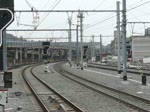 thalys Thalystriebzug bei der Ausfahrt in Richtung Br�ssel, aufgenomen am 16.01.2010 in L�ttich.