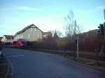 thuringen Einfahrt Bad Berka der Regionalbahn von Weimar.
(11.02.2008)