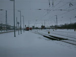 115 346-9 stellt den IC1809 von Rostock Hbf nach K�ln Hbf im Rostocker Hbf bereit.(07.02.10)