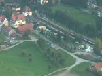 Ein EuroCity der Tschechischen Eisenbahn durchfhrt den Bahnhof Kurort Rathen am 19. September 2009 - gefilmt von der Bastei runter ins Elbtal (0:16 Minuten - in 16:9 anamorph).