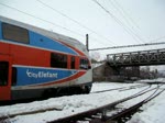 CityElefant am 18.02.2010 am Bahnhof Praha-Holeovice zastvka. ALs S4 nach Kralupy.