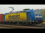 TX Logistik AG 185 518-8 f�hrt langsam durch Eschwege West. Aufgenommen am 08.04.2010.