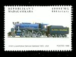 Die 1943 von Baldwin gebaute und von der Alaka Railroad mit Nr. 556 eingesetzte Lokomotive des Typs Consolidation (2-8-0) - USATC S160 hat ihren Platz auf einem Spielplatz in Anchorage gefunden. Die Aufnahme entstand am 29. Juni 1989.