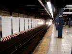 Subway in New York City am 18.03.08 an der Haltestelle Park Place.