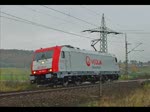 Veolia Das neueste Pferd im Stall der Veolia-Flotte, frisch aus dem Kasseler Werk in Fahrtrichtung Norden am 30.10.2009 zwischen Eichenberg und Friedland(HAN), die 185 650-9.