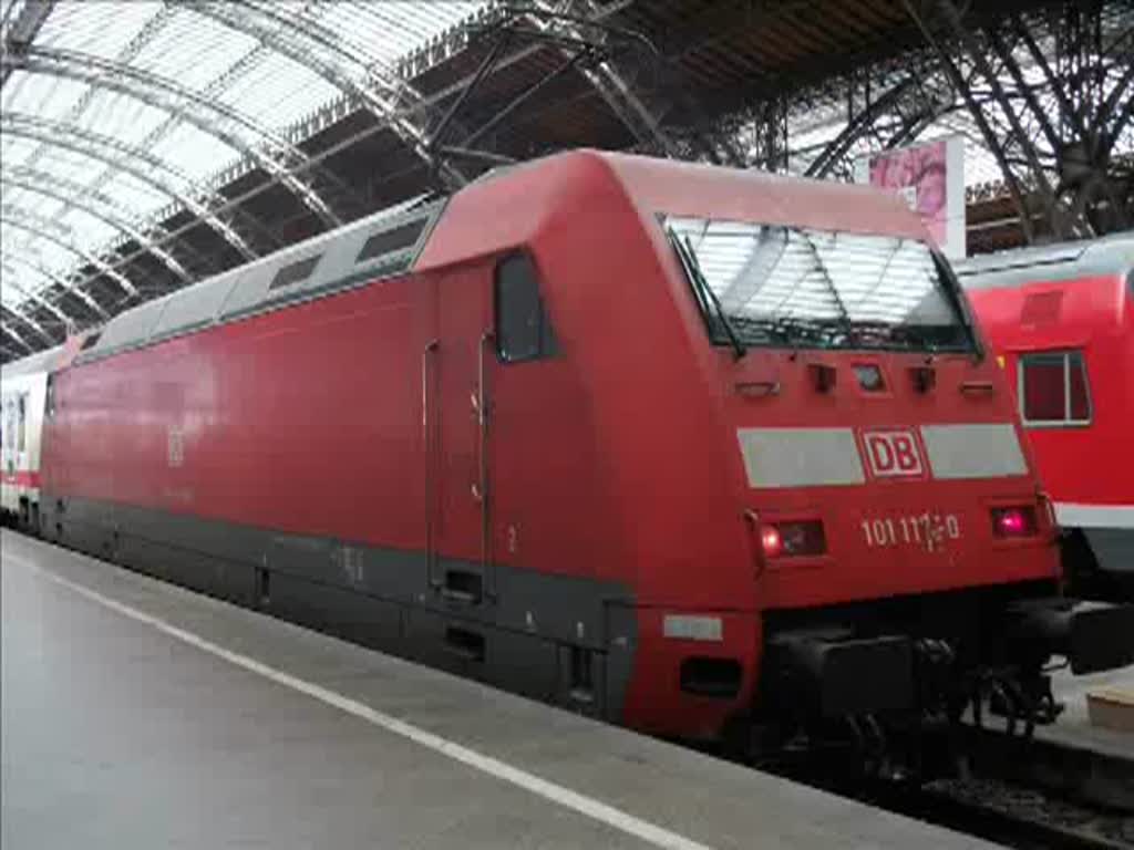 101 117 verlie am 18.7.10 mit IC 1934 nach Oldenburg(Oldb) den Leipziger Hbf. 