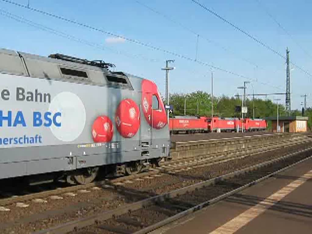 101 144 mit IC 2151 Dsseldorf --> Berlin Gesundbrunnen bei der Abfahrt aus Bebra. 26.04.2009.