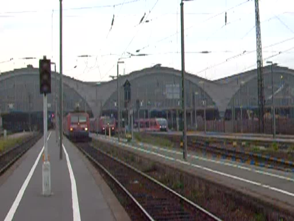 120 135 verlsst am 08.11.08 mit dem Ersatz-IC nach Nrnberg den Leipziger Hbf.