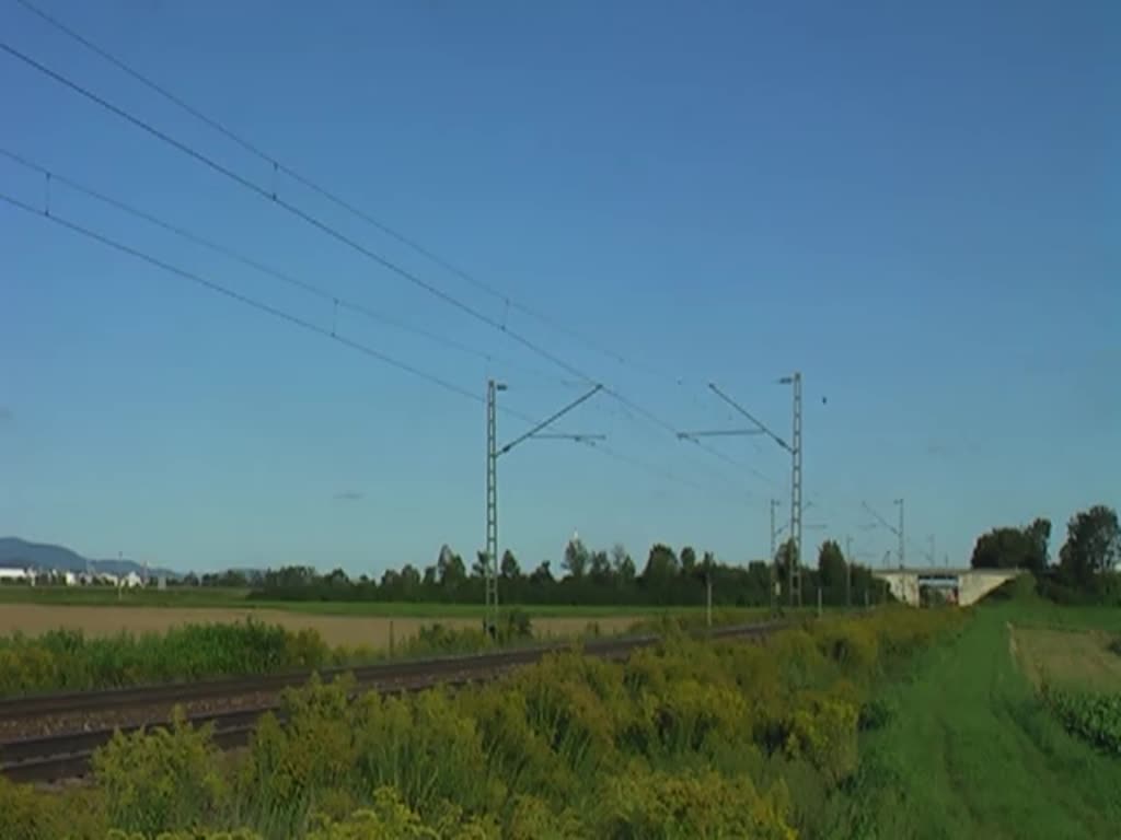 185 399 mit einem Güterzug am 28.08.2011 bei Plattling.